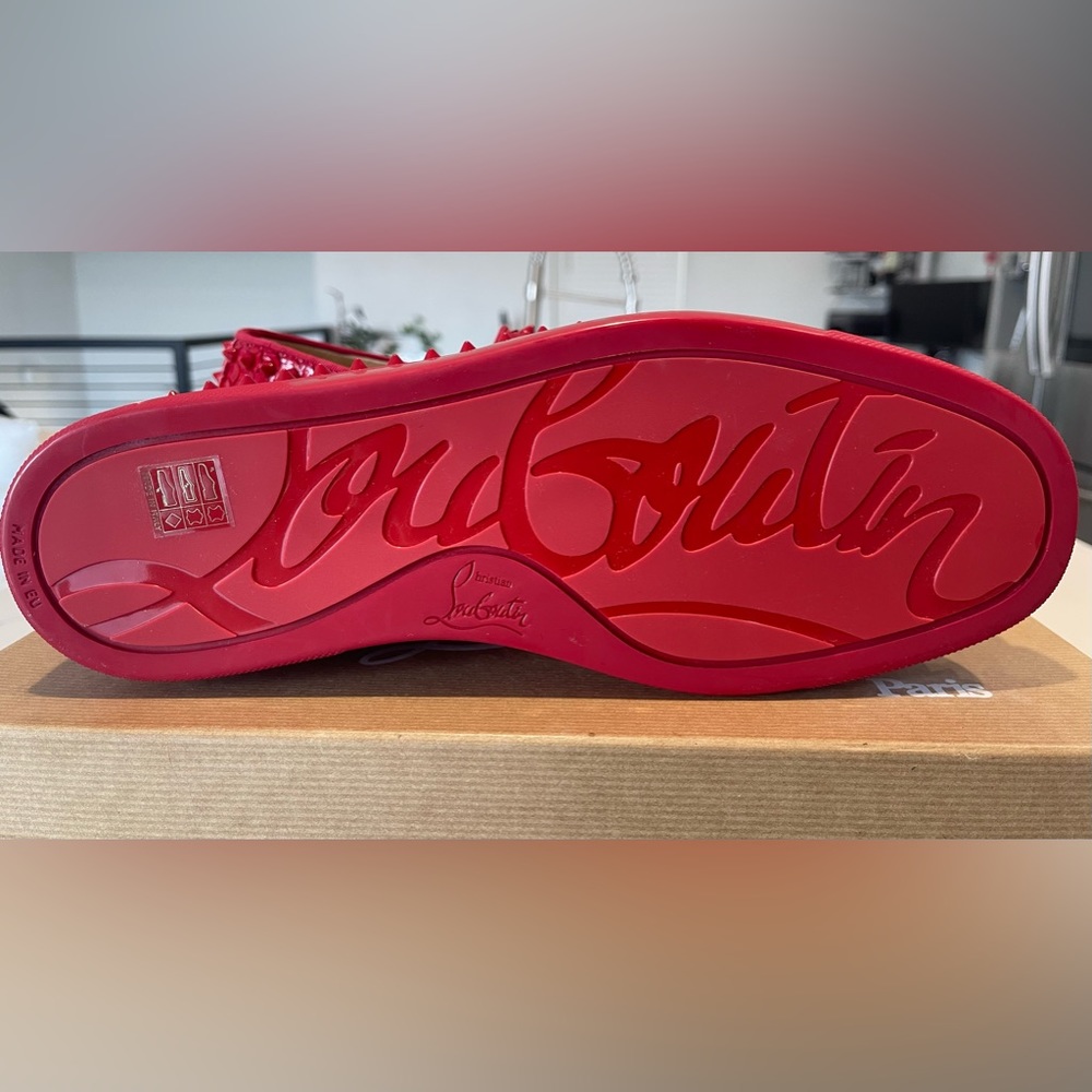 Christian Louboutin Pik Boat Flat Python Crystal